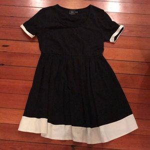 ASOS Maternity SS dress black with white border